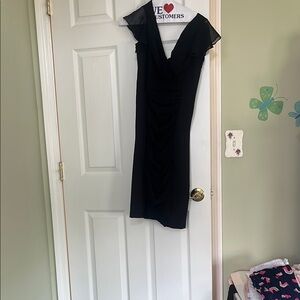 White House Black Market Black Sheath Midi Dress